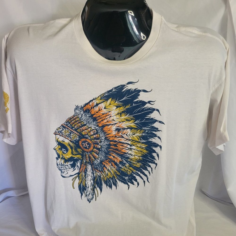 Wash with Souls Feather Headdress Front Mens Print T-shirt (Size XL)